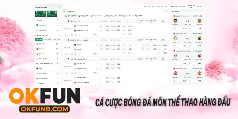 CÁ CƯỢC BÓNG ĐÁ MÔN THỂ THAO HÀNG ĐẦU